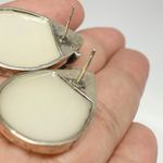 Vintage Sterling Silver Flower Mother Of Pearl MOP Earring Stud REPAIRED No BACK Photo 5