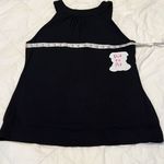 Willi Smith  szS black sleeveless top with bling around neck & band on bottom EUC Photo 4