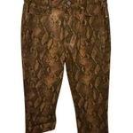 Paige  Snake Print Cropped Jeans nwot‎ Photo 0