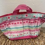 Melissa & Doug Pretty Petals Floral Gardening Tote Pink Blue Expandable Tote Bag Photo 0