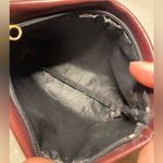 Hand Painted Orange Cat Leather Pouch VGUC FS Originals Full Zip Red Photo 4