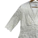 Kiyonna Bridal Bella Lace Dress Ivory 3/4 Sleeve V Neck Wedding Size 0x (10 Photo 3