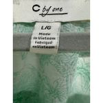 C By One Green Palm Tree Blouse Floral Tropical Rayon Vacation Resort Size Large White Photo 4