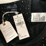 American Eagle  Crop Top Crochet Ruffle Polka Dot Black White M Photo 2