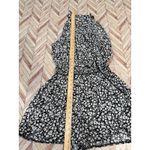 Black Floral Print Halter Neck Romper Shorts Elastic Waist Size XXL Photo 6