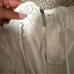 Free People  Margate High Rise Pleated Drawstring Paperbag Pants White Size Small Photo 7