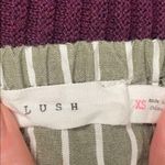 Lush Clothing 5/$20 Lush Green White Stripe Off the Shoulder Cotton Blouse Top Bows XS Photo 9