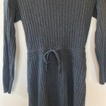 Women’s Moussy Long Sleeve Ribbed Sweater Dress Size Free Charcoal Gray Photo 2