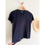 J.Crew | NWT New relaxed linen T-shirt in Navy Blue | Sz XXS Photo 1