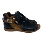 Miz Mooz NWT  Women's Feat Black Leather Studded Cutout Sandals 39/8.5 Photo 2