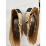 Womans Ankle Boots Tan With Black Accent Side Zip Block Heel Size 7 NWOT Photo 5