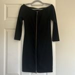 Armani Exchange  Black Zip Up Dress Quarter Sleeve Size Small EUC Photo 3