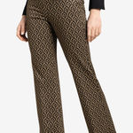 CAMBIO Faith patterned lurex trousers‎ Patterned Black and Gold Women's Pants S2 Size 2 Photo 0