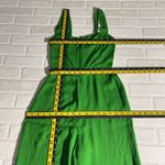 Reformation Alva Jumpsuit Womens 2 Kelly Green Smocked Wide Leg Sleeveless Crop Photo 3