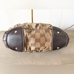 Gucci GG Crystal Hobo Shoulder Bag in Brown Coated Monogram & Leather Photo 6