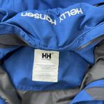 Helly Hansen Helly Hansen Blue Waterproof Rain Jacket XL Hooded Shell Windbreaker Outdoor Photo 3