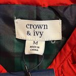 Crown & Ivy  medium women’s red hot icons puffer vest full zip front pockets NWT Photo 10