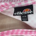 Ellesse Fonti Dress Mini Open Strappy Back Gingham Pink White Size US 10 Photo 11