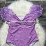 SheIn NWOT Plus Butterfly Appliques Ruched One Piece Swimsuit Photo 9