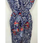 Molly Bracken Jumpsuit Womens Small Zip Up Back Sleeveless Tie Waist Pockets Photo 8