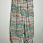 Adidas  marbled track joggers pink green size small Photo 2