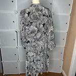 EXPRESS  Floral Ruffle Hem Oversized Shirt Dress Size Medium Photo 3