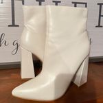 Boohoo White Heel Booties Photo 0