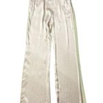 NBD Size XS Harmony Pant Satin Champagne Tuxedo Stripe Straight Leg High Rise Photo 2