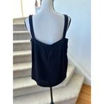 Jenni Kayne  Cypress Black Textured Cotton Boxy Button Front Tank Photo 3
