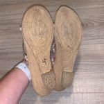 sbicca  beige tan strappy plaid wedged sandals Photo 6