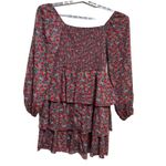 Btfbm LongSleeve Floral Red Tiered Stretch short Boho Cottagecore Women dress XL Size undefined Photo 13