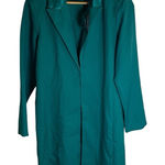 Olivia Matthews Teal Long Suit Jacket Size 12 NEW Deadstock rosette lapel Photo 0