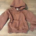 TNA Brown Cozy Fleece Perfect Fit Hoodie Photo 0