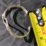 Designer Signed Handmade Sterling Silver Modernist Wavy Cuff Bracelet Photo 4