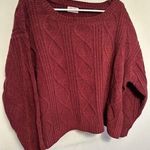 Pink Lily pink‎ lily knit cable sweater red size medium drop sweater Photo 0
