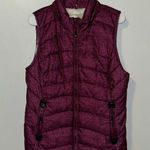 Green Tea Faux Fur Lined Quilted Puffer Vest Purple Women’s M Medium Photo 0