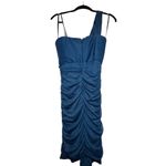 Cachet Blue Glitter Jeweled One Shoulder Dress Photo 4