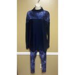 Cuddl Duds  Cozy Jersey Fleece Mock Neck Printed Set Navy Photo 1