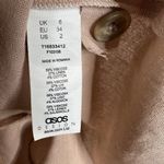 ASOS NWT  Design Linen Blend Double-Breasted Open Back Romper Women's Tan Size 2 Photo 3