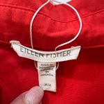 Eileen Fisher  Orange Classic Collar Cotton Poplin Shirt Dress Hi-lo size Medium Photo 5