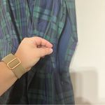 Vineyard Vines Women’s  Green & Blue Plaid Shorts Romper Tie Front Size 16 Photo 3