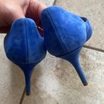 Tory Burch  Elana Suede 85mm Pump Jelly Blue Photo 7