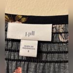 J. Jill Black Floral Long Sleeve Dress Photo 1