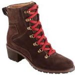 L.L.Bean Deerfield Alpine lace up boots brown suede heeled boots women’s size 8 Photo 1