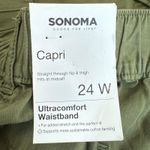 Sonoma  Goods for Life‎ Capri Pants 24W Plus Utility Green Stretch Pull On Women Photo 7