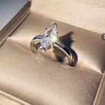 💍Junxin 5.80/ct Lab Diamond White Sapphire Wedding Ring 10kt White Gold Jewelry Silver Photo 0