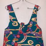 Colorful Floral Hawaiian Vibrant Tote Bag Green Photo 1