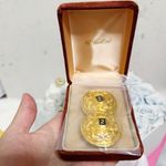 Fendi Authentic  Rare Vintage 80’s 18kt G.P FF Fendista XL Round Clip on Earrings Photo 12