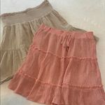 Love Tree Blush Pink & Wonderly Beige Gauze Mini Skirt Bundle (2) Size Small Photo 1