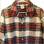 Vineyard Vines  Holiday Plaid Flannel Sleep Shirt H26 Photo 2